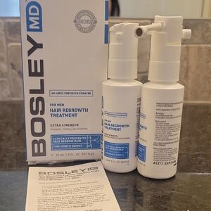 Bosley MD Hair Regrowth Treatment for Men. NIB. 2-2OZ. 2 MONTH SUPPLY
